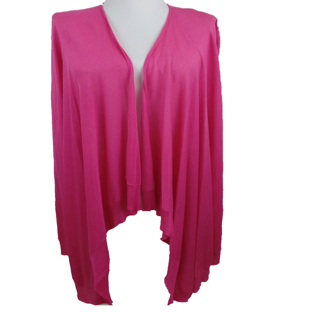 Ralph Lauren Silk Cotton Open Front Cardigan M L